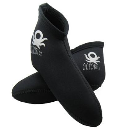 3mm OctoBlue Neoprene Pull-On Kids Children's Youth Short Socks Snorkel Snorkeling Socks Scuba Water Sports Medium (size 1-3)