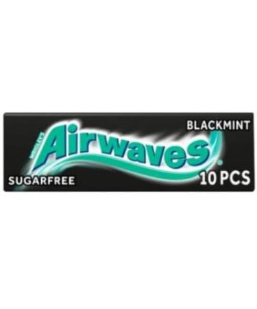 (30 Pack of) Airwaves Black Mint 10pce - 10pc Helps keep Teeth Clean And Mouth Fresh