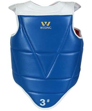 Wesing WTF Approved Taekwondo Chest Protector Taekwondo Solid Reversible Chest Guard Body Protector 2#(103.5lb112.2lb) - Buy Online on GoSupps.com