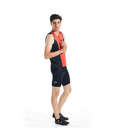 PEARL iZUMi Men's 8.5" SELECT Pursuit Tri Cycling Shorts, Breathable Compression with Reflective Fabric Large Black