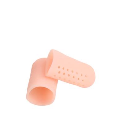 BESPORTBLE 6 Pairs/12pcs Silicone Gel High Heel Protectors Blister Tube Silicone Finger Sleeve Toe Covers for Protection Tools Anti-Friction Toe Cover Costume Accessories Protective Case Skin Color 4.5X2.1 cm
