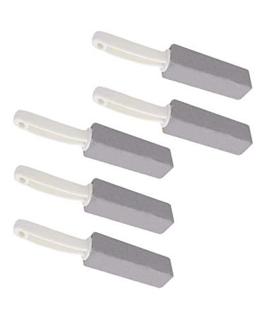 Grendly 5Pcs Pumice Cleaning Stone with Handle Toilet Bowl Cleaning Brush Cleaner Hard Water Ring Remover