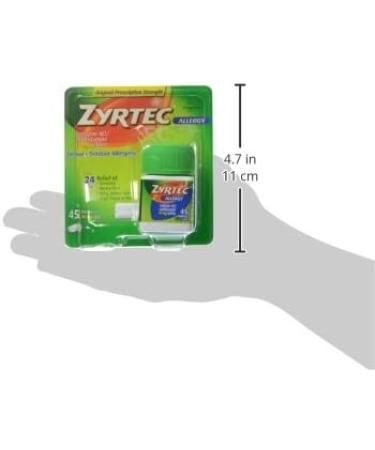 Zyrtec 24 Hour Allergy Relief Tablets 10 mg - 45 ct - Buy Online on GoSupps.com
