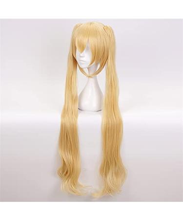 Buy 100Cm Kaho Hinata Blonde Cosplay Wig - Long Wavy Ponytails - Heat-Resistant Fiber Wigs with Cap for Women - Buy Online on GoSupps.com