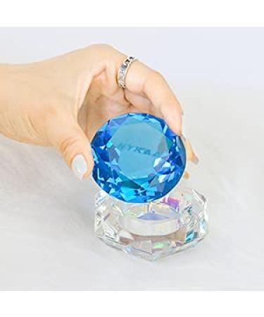 Colorful Nail Art Acrylic Liquid Dappen Dish Bowl with Gemstone Lid - Blue | 13ml Capacity - Buy Online on GoSupps.com