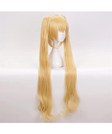 Buy 100Cm Kaho Hinata Blonde Cosplay Wig - Long Wavy Ponytails - Heat-Resistant Fiber Wigs with Cap for Women - Buy Online on GoSupps.com