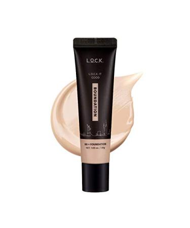 Lock color, Lock It Good Boundation - 04 Light Buff (2 in 1 Multi-use, Foundation+BB Cream), Lightweight, Blends Naturally, Flawless Finish, 1.05 fl.oz./30g (04 Light Buff) 04 Light Buff - Boundation (BB+Foundation)