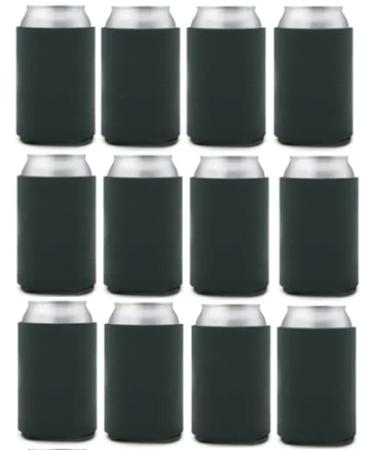 Can Cooler Sleeves Blank Poly Foam (12, Charcoal) 12 Charcoal
