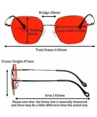 Buy T1026C1030 Red Titanium Eyeglass Frames for Men - 100% Blue Green Light Blocking Glasses for Eye Protection & Better Sleep - Buy Online on GoSupps.com