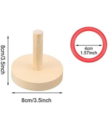 Yunmoxiao Bird Training Toy Wooden Bird Block Puzzle Toy Parrot Training Basketball Colorful Stacking Rings Toy Birds for small to Medium Birds - Buy Online on GoSupps.com