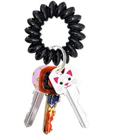 Premium Spiral Hair Ties - 10 Pack for Men, Women, & Children | Black Phone Cord Hair Coils (5.5cm) - Buy Online on GoSupps.com