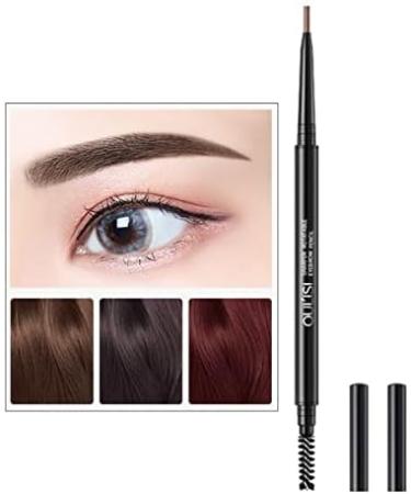 Eyeliner Long Lasting Double Earbrow Pencil Waterproof Rotatable Ultra Slim Pen Black Felt EyelinerBrown - Buy Online on GoSupps.com