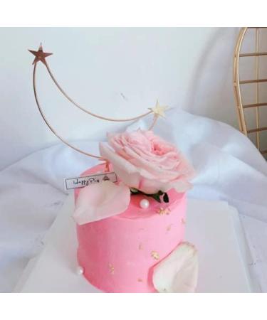 Metal Cake Decoration Star Moon Cake Topper For Birthday Wedding Valentine's Day Baby Shower Baking Party Supplies(Gold) - Buy Online on GoSupps.com