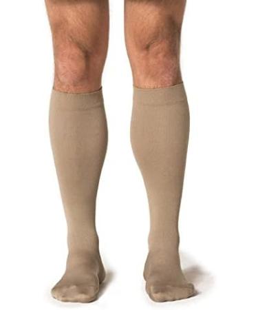 SIGVARIS Men's Microfiber 820 Closed Toe Calf-High Socks 20-30mmHg - Black LL - Large Long for Ultimate Comfort & Support - Buy Online on GoSupps.com