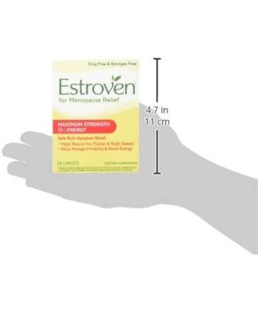 Estroven Maximum Strength Menopause Relief + Energy | 28 Once Daily Caplets - Buy Online on GoSupps.com