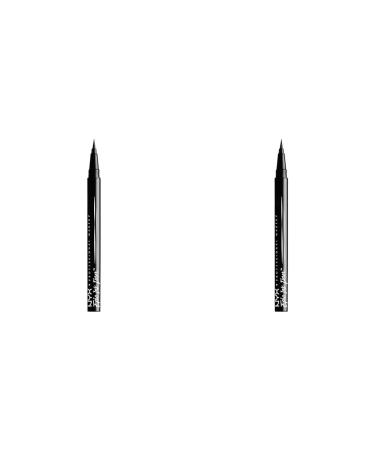 Nyx Professional Makeup Epic Ink Eye Liner Filzkin Waterproof Vegan Formula Shade 01 (pack with 2) 01 Black 1 ml (2 -pack) Single
