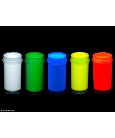  Uv-Elements 5 x Fluorescent Body Paint 25 ml Blue Red Green Yellow White (15.2 /100 ml) - Buy Online on GoSupps.com