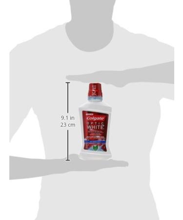 Colgate Optic White Whitening Mouthwash Fresh Mint - 500mL (16.9 fl oz) - Buy Online on GoSupps.com