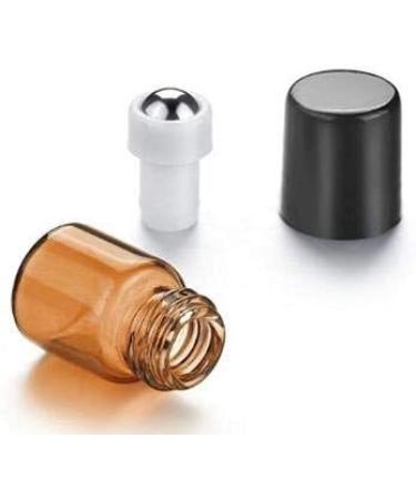 12 Pack Mini Amber Glass Bottles - Portable 2ml Cosmetic Containers for Travel Samples Essential Oils & Perfumes - Buy Online on GoSupps.com