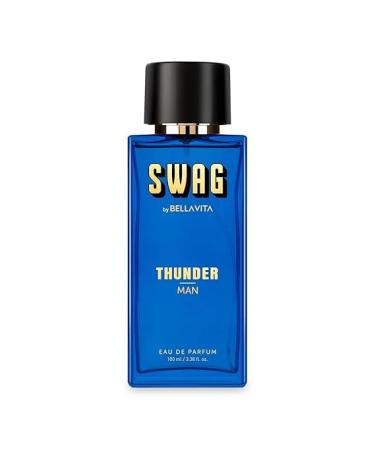 SWAG THUNDER Eau De Parfum Perfume for Man with Bergamot Sandalwood & Lily|Woody & Musky Premium Long Lasting Fragrance Scent 100m