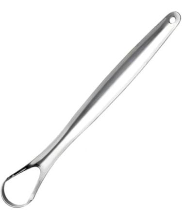 1Pc Silver Tongue Cleaner Brushes Tongue Scraper Tounge Scrappers Stainless Steel Portable Tongue Scraper Reduce Bad Breath and Freshing Breath for Adults Home and Travel Oral Care Tongue Cleaners