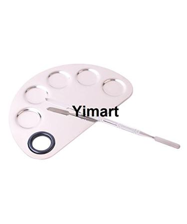 Yimart Pro Stainless Steel Makeup Palette & Spatula - Ultimate Mixing Tool for Cosmetic Artists | International Shipping Available - Buy Online on GoSupps.com