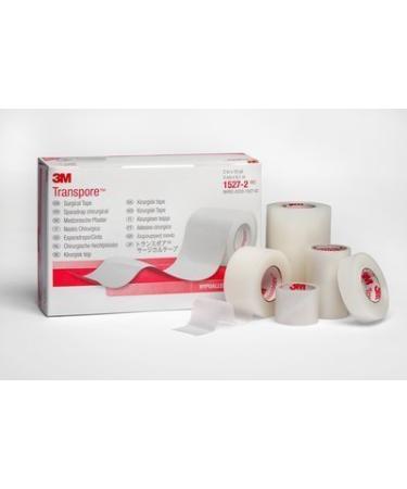 3M Transpore Clear 1/2 Inch Wide First Aid Tape  10-Yard Roll (1/2 - 2 Rolls)