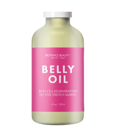 Belly Oil for Pregnancy and Stretch Marks Reduction - All Natural Scar Prevention Therapy - Safe to Use During and Postpartum - Uneven Skin Tone Dermatologist Recommended - 4 Fl Oz by Provence Beauty Renewed