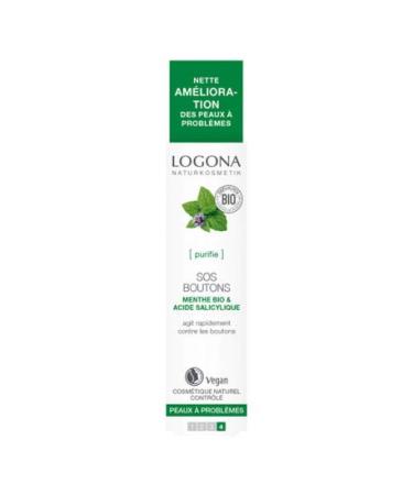 SOS Organic Pimple Treatment Mint & Salicylic Acid 6ml - Logona