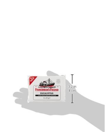 Fisherman's Friend Eucalyptus Cough Drops - Sugar-Free 1 Pack (4 x 25g) - International Shipping Available - Buy Online on GoSupps.com