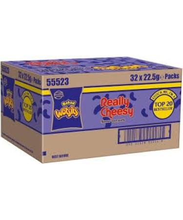 Walkers Wotsits Really Cheesy Snacks 22.5g (64 Bags x 22.5g) 22.5 g (Pack of 1)