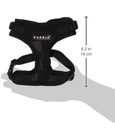 Puppia RiteFit Adjustable Dog Harness for Small to Medium Dogs | Soft and Versatile | Atani Train Tableware for Dogs - Black - Buy Online on GoSupps.com