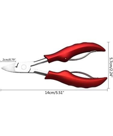 Feet Nail Clipper Professional Thick Ingrown Toe Nail Clippers for Men Women Pedicure Scissors Toenail Cutter (Rosso 14.5 * 5.7cm) Svart 14.5*5.7cm - Buy Online on GoSupps.com