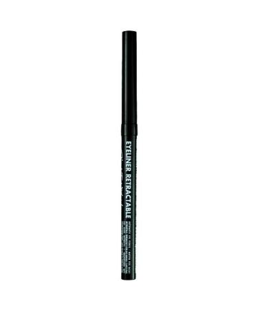 Retractable eye makeup pencil, black color, highlights the look