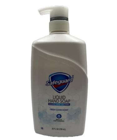 Safeguard Liquid Hand Soap Fresh Clean Scent Large size With Pump 25 FL OZ (739 mL)