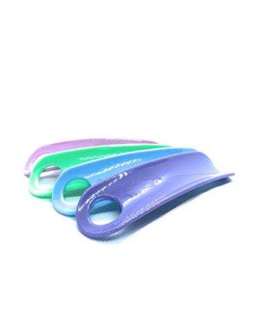 Shoe Horn For Kids | Perfect Size For Kids | Makes Putting On Your Kids Shoes Easy and Fun | Great Gift Idea | 4 Pack! Purple, Green, Blue, Pink