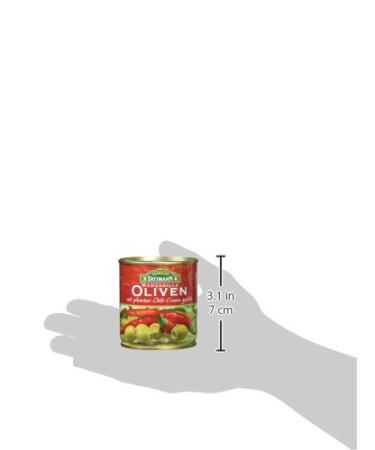 Feinkost Dittmann Green Olives Filled with Chili Cream - Pack of 8 (8 x 85g) | Gourmet International Shipping - Buy Online on GoSupps.com