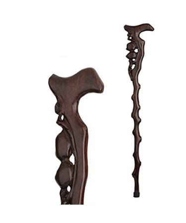 Solid Wood Crutches Elderly Crutches Environmentally Friendly and Healthy Sandalwood Materials Comfortable and Safe Handshake Life Peach-Shaped Crutches Run forward