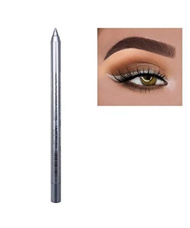 Multi Color Eyeshadow Eyeliner  Metallic Glossy Smoky Eyeliner  Long Lasting Professional Eye Makeup Eyeliner Waterproof Eyeliner Pen Eye Cosmetics Makeup Tools (20 Silver Gray)