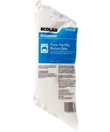 Ecolab 6100910 Stainblaster Power Pak Plus Reclaim Color Laundry Stain Treatment for Colored Linen Pack of 12