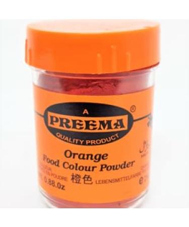 Preema Orange Food Colour Powder(25g X 2) | Deep orange food colour | Used in baking and icing sugar | Can also be used in cooking