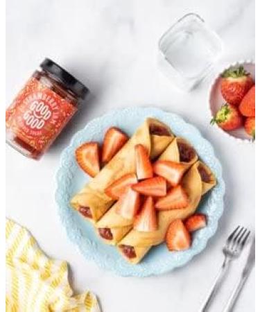 GOOD GOOD Sweet Strawberry & Blackcurrant Jams - Keto Friendly - Low Calorie Without Added Sugars - Vegan - Gluten Free - Preserves - 330g Jars - Buy Online on GoSupps.com