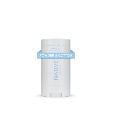 Native Deodorant Contains Naturally Derived Ingredients Powder & Cotton Aluminum Free for Women and Men 2.65 oz. (Pack of 1)