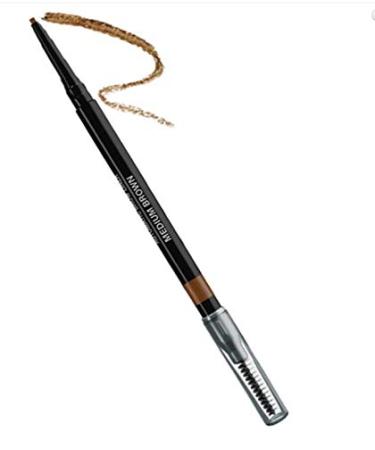 Jolie Refine Brow- Automatic Brow Liner with Brush- Precise Definition - Sweatproof Smudgeproof and Waterproof -Paraben Free Gluten Free Cruelty Free (Medium Brown)