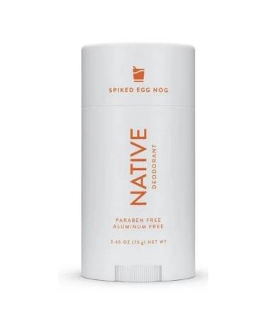 Native Deodorant | Natural Deodorant for Women and Men Seasonal Scents Aluminum Free with Baking Soda Probiotics Coconut Oil and Shea Butter (Spiked Eggnog)