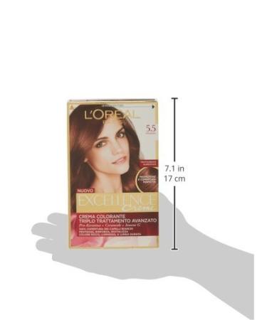 L'Or al Paris Excellence Triple Treatment Colour Cream 5.5 Mahogany | Buy Internationally - Best Hair Colour Solution - Buy Online on GoSupps.com