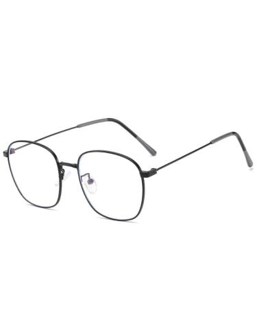 Fuqinqingoz oversized square computer reading glasses relieves fatigue symptoms anti-blue light glasses flat light mirror (color: C5 Size: +250) +250 C5