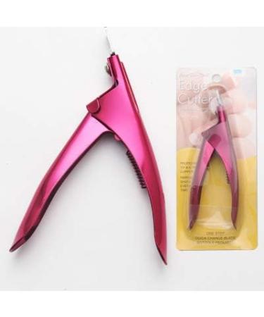 AnHua 1Pcs False Nail Clipper Acrylic Nail Tips Cutter Rustproof Stainless Nails Clipper Kit Nail Catcher Trimmer Manicure Tool for Artificial Gel Nail (Rose Red) - Buy Online on GoSupps.com