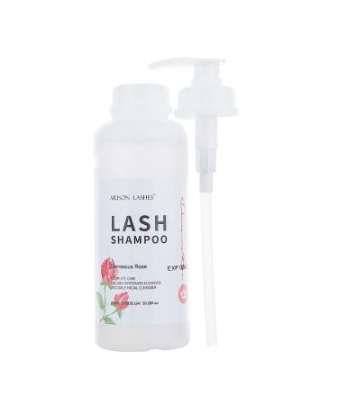 Arison Eyelash Eyelash Extension Shampoo 600ml / Eyelid Foaming Cleanser/Wash for Extensions and Natural Lashes/Paraben & Sulfate Free Safe Makeup & / Professional & Self Use (rose) rose-600ml