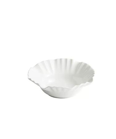 Kitchen Salad Bowl Oblique Salad Bowl Ceramic Large Fruit Bowl White Soup Noodle Bowl Household Large Bowl Two-Piece Set Salad Bowls (White)